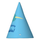 Thema Narwhals Ocean Cute 1st Birthday Feesthoedjes (Rechts)