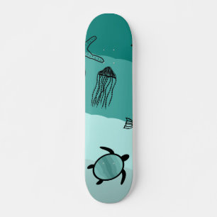 Thema onderwater skateboard