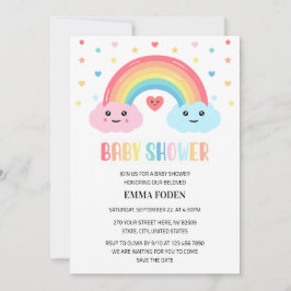 Thema Rainbow Miracle Baby shower Kaart