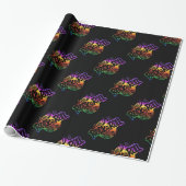 Thema Rock en Roll Rainbow Music Cadeaupapier (Uitgerold)