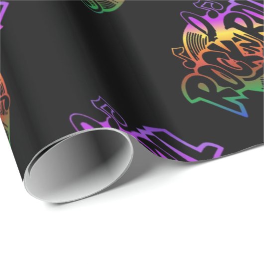 Thema Rock en Roll Rainbow Music Cadeaupapier (Rol Hoek)