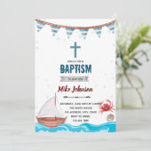 Thema scheepsdop bapt kaart (Staand voorkant)