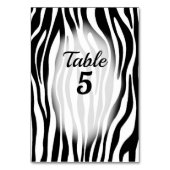 Thema Tafel Nummers Zebra Kaart (Achterkant)