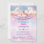 Thema uitnodiging kleine prinses. Kinderfeestje. (Voorkant)