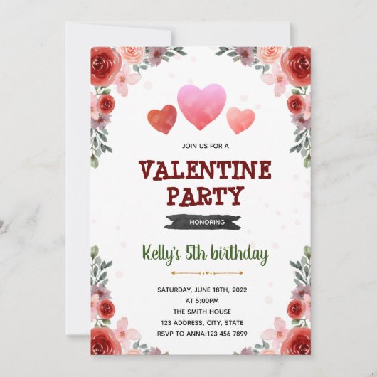 thema valentijn kaart (Voorkant)