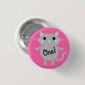 Thema van de geboorte van het Kind Cute Kat Ronde Button 3,2 Cm (Voorkant /achterkant)