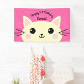 Thema van de geboorte van het Kind Cute Kat Spandoek (Insitu)