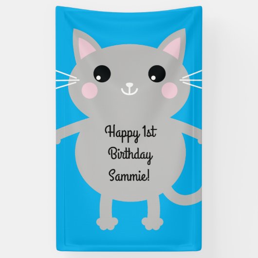 Thema van de geboorte van het Kind Cute Kat Spandoek (Verticaal)