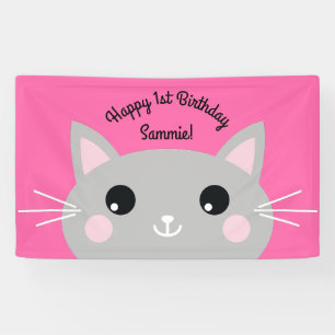 Thema van de geboorte van het Kind Cute Kat Spandoek