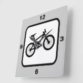 Thema van de mountainbtainsport vierkante klok (Hoek)