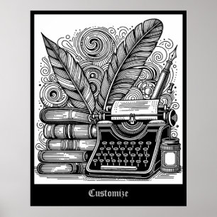 Thema van de schrijver 2 Kleur mij Poster