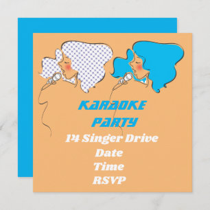 Thema van de zingerretro-partij Karaoke Kaart