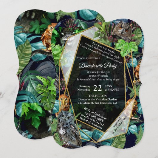 Thema van het feest van de nacht kaart (Voorkant / Achterkant)