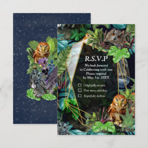 Thema van het feest van de nacht RSVP kaartje