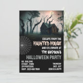 Thema van het spookhuis, Escape Room, Halloween Pa Kaart (Staand voorkant)