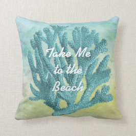  thema van het strand van de Waterverf van Turquoi Kussen