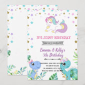 Thema van Unicorn dragon Kaart (Voorkant / Achterkant)