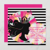 thema verjaardagsfeestje uitnodiging (Voorkant / Achterkant)