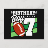 Thema voetbalfeestje voor 7-jarigen verjaardag jon briefkaart (Voorkant)