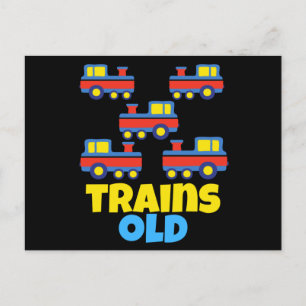 Thema voor 5-jarige trein verjaardagsfeestje briefkaart