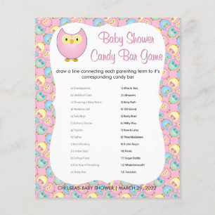 Thema voor pastel roze stekelboomkorren Baby showe Flyer