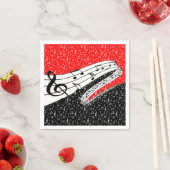 Thema voor rode en zwarte muziek servet (Insitu)