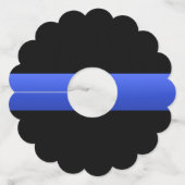 Thema voor Thin Blue Line Police Wijnglaslabel (Achterkant)