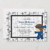 Thema voor verjaardag van Ninja Kaart (Voorkant)