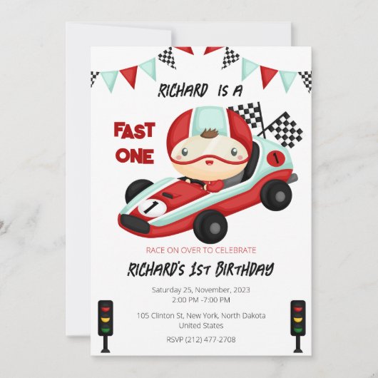 Thema voor verjaardagsfeestje van kind dat van aut kaart (Voorkant)