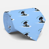 Thema voor wintersport in de wintersnede Cool Snow Stropdas (Opgerold)