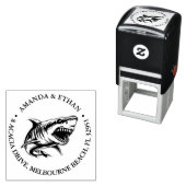 Thema voor witte haai  zelfinktende stempel (In situ)