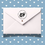 Thema voor witte haai zelfinktende stempel