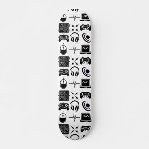 Thema voor zwart-witgames skateboard