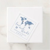 thema Wereldkaart reizen bestemming Bedankjes Labels (In situ)