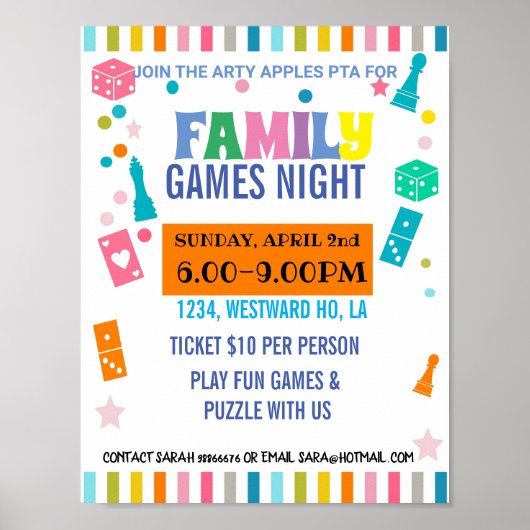 themaevenement "GAMES NGHT" Poster (Voorkant)