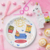 themafeest aardappelen papieren bordje (Feest)