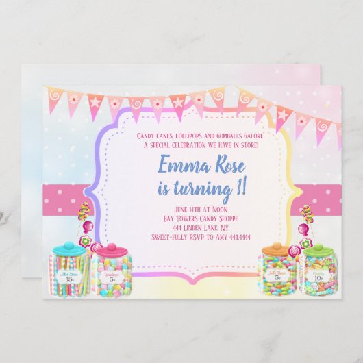 themagedag snoep Kandyland Kaart (Voorkant / Achterkant)