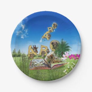 thema's ABC Capital Alphabet Papieren Bordje