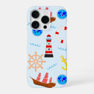 Thematische telefoonhoes voor zeevaart iPhone 16 pro hoesje