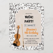 Thematische uitnodiging voor het verjaardagsfeestj (Voorkant / Achterkant)