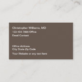 Thème Acupuncture Médicale Cartes de visite (Dos)