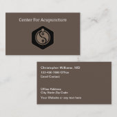 Thème Acupuncture Médicale Cartes de visite (Devant / Derrière)