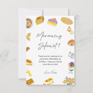 Thème alimentaire philippin Carte de remerciements