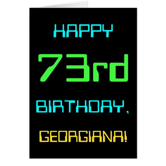 Thème amusant de l'informatique numérique 73ème an (Devant)