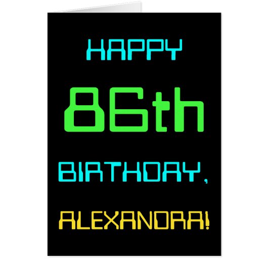 Thème amusant de l'informatique numérique 86ème an (Devant)