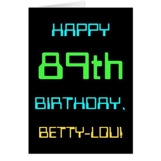 Thème amusant de l'informatique numérique 89ème an (Devant)