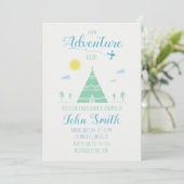 Thème aventure - invitation baby shower (Debout devant)