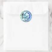 Thème baleine | Autocollant Merci | (Sac)