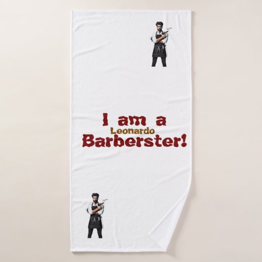 thème Barber de serviette personnalisable (Serviette de bain)