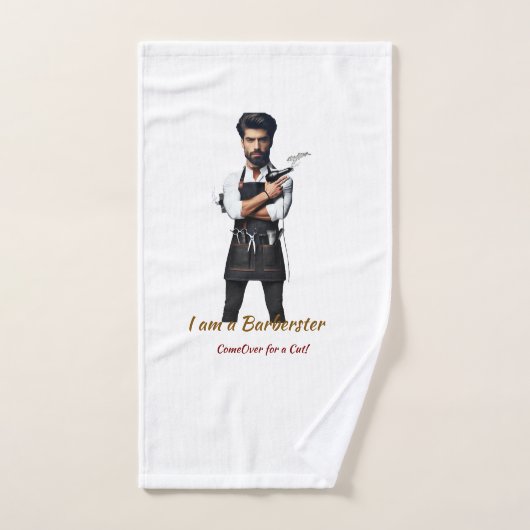 thème Barber de serviette personnalisable (Serviette à main)